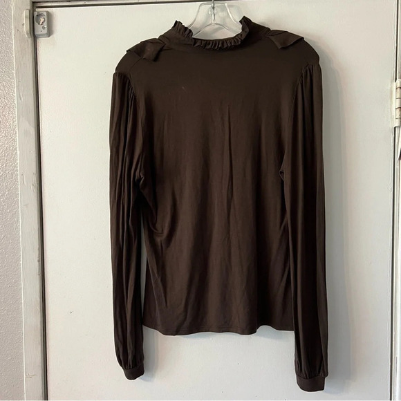 Peruvian Conecction Ruffled Jersey Top - Picture 2 of 9